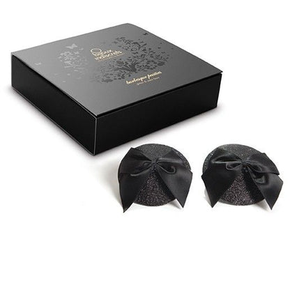 BIJOUX - BURLESQUE SHINY NIPPLE COVERS WITH BOW - Kink&Play