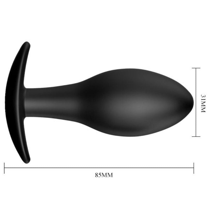 PRETTY LOVE - ANALPLUGG SILIKON ANKARE 8,5 CM SVART