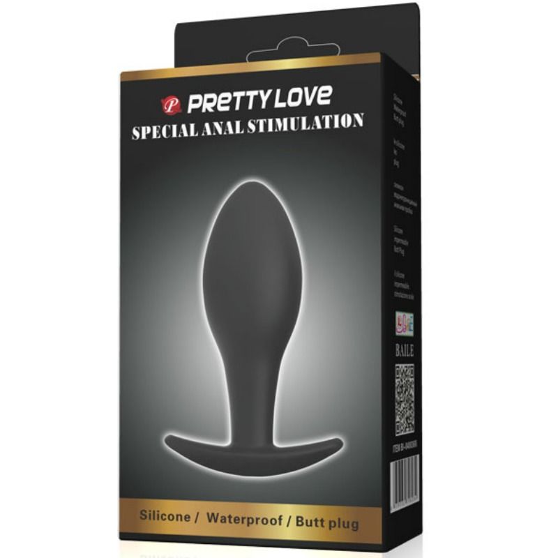PRETTY LOVE - ANALPLUGG SILIKON ANKARE 8,5 CM SVART