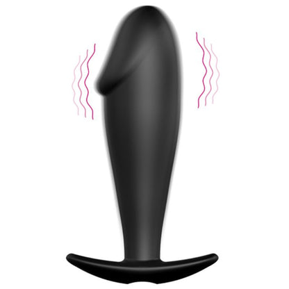 PRETTY LOVE - ANALPLUGG I SILIKON MED PENISFORM OCH 12 VIBRATIONSLÄGEN SVART