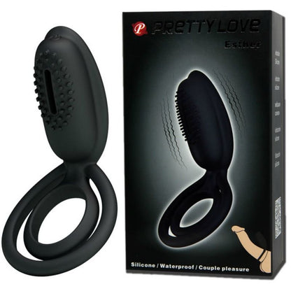 PRETTY LOVE - ESTHER VIBRATING RING WITH STIMULATOR - Kink&Play