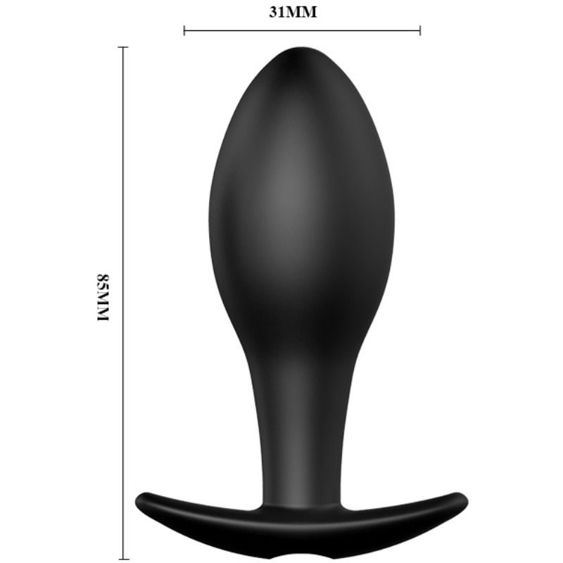 PRETTY LOVE - ANAL PLUG ANCHOR FORM SILICONE 12 VIBRATION MODES BLACK - Kink&Play
