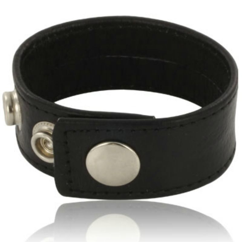 LEATHER BODY - ADJUSTABLE LEATHER STRAP FOR PENIS BLACK - Kink&Play