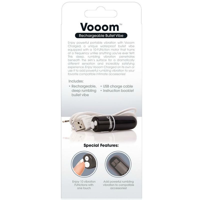 SCREAMING O - RECHARGEABLE VIBRATING BULLET VOOOM BLACK - Kink&Play