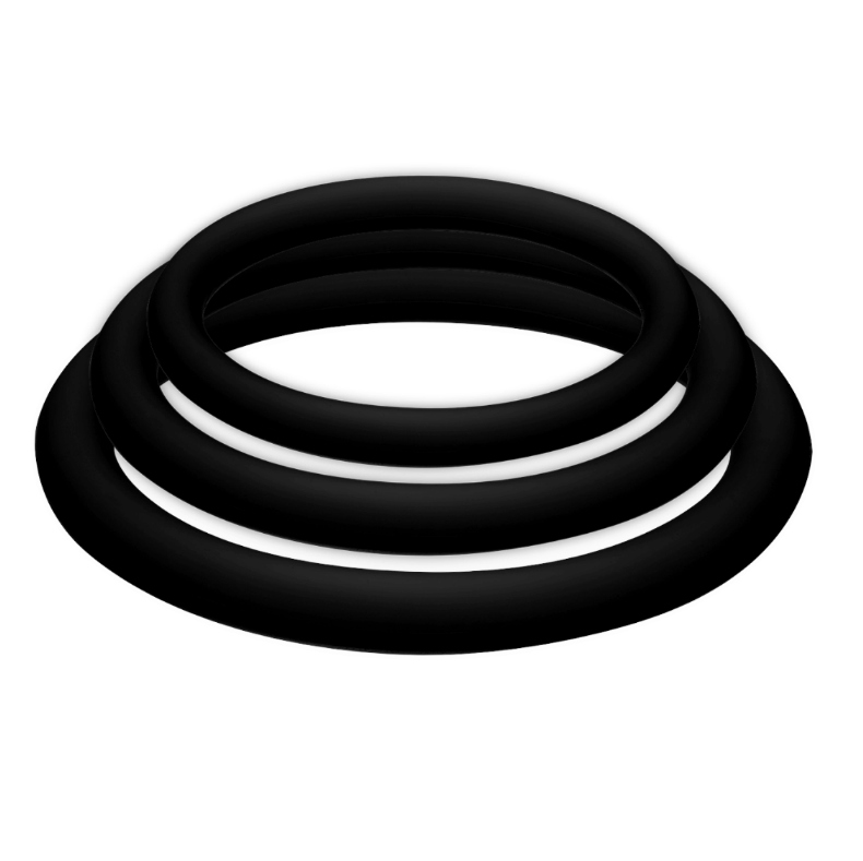 JOYDIVISION POTENZDUO - PLUS 3 BLACK RINGS SET - S, M, L - Kink&Play