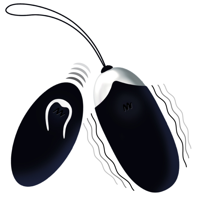 INTENSE - FLIPPY II VIBRATING EGG WITH REMOTE CONTROL BLACK - Kink&Play