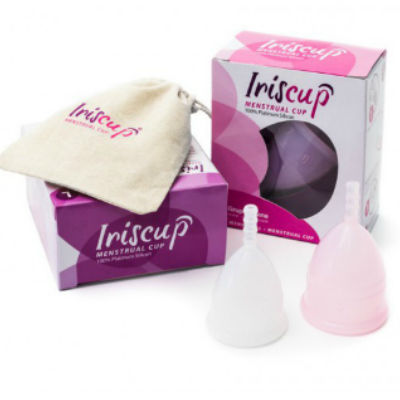 IRISCUP - LARGE PINK MONTH CUP + FREE STERILIZER BAG - Kink&Play