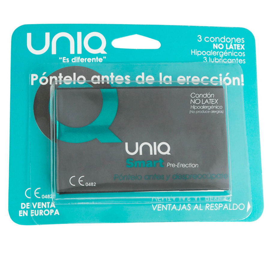 UNIQ - SMART LATEX FREE PRE-ERECTION CONDOMS 3 UNITS - Kink&Play