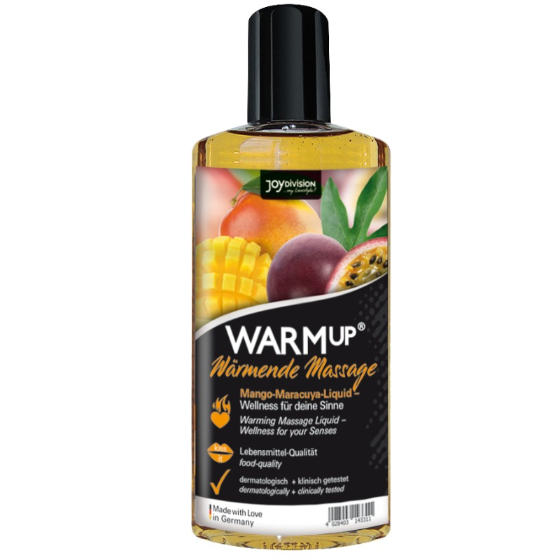 JOYDIVISION AQUAGLIDE - WARMUP MANGO AND MARACUYA MASSAGE OIL 150 ML - Kink&Play