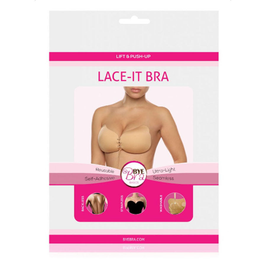BYE-BRA - LACE-IT ENHANCEMENT PUSH-UP BEIGE CUP C - Kink&Play
