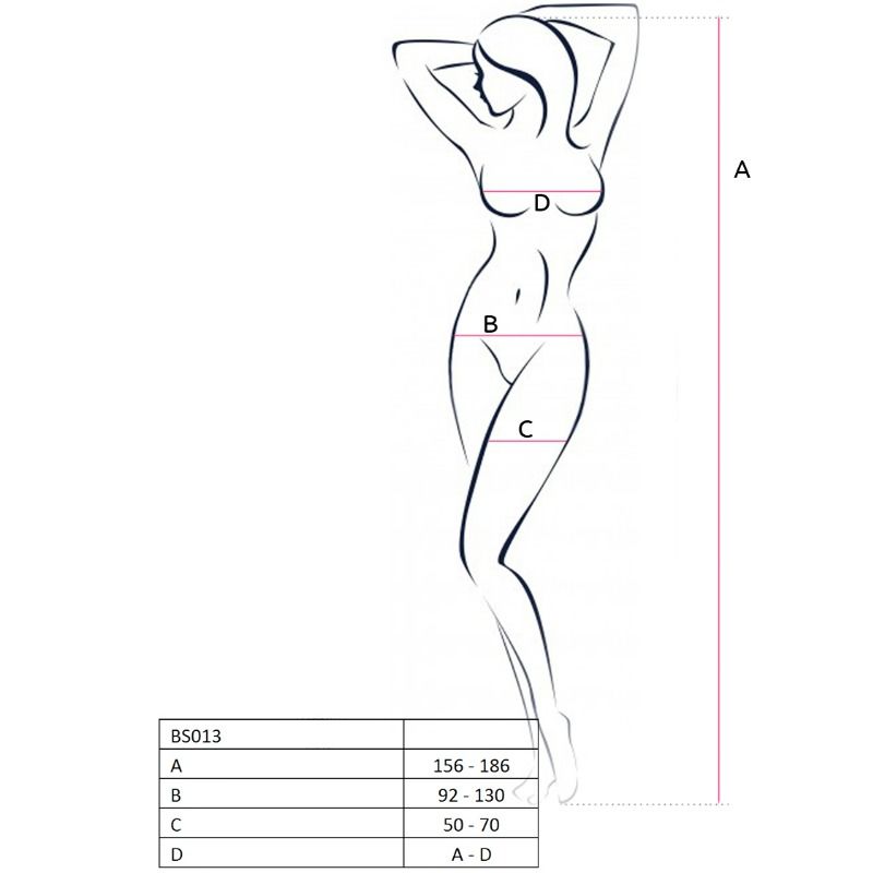 PASSION - WOMAN BS013 BLACK BODYSTOCKING ONE SIZE - Kink&Play