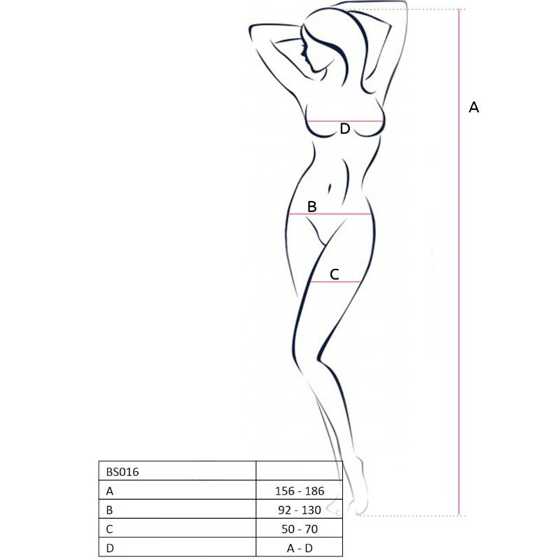 PASSION - WOMAN BS016 WHITE BODYSTOCKING ONE SIZE - Kink&Play