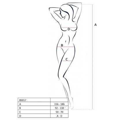 PASSION - WOMAN BS017 BODYSTOCKING BLACK ONE SIZE - Kink&Play