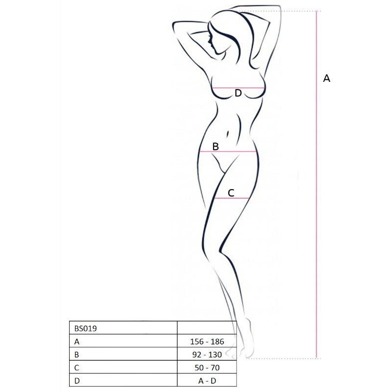 PASSION - WOMAN BS019 BODYSTOCKING BLACK ONE SIZE - Kink&Play