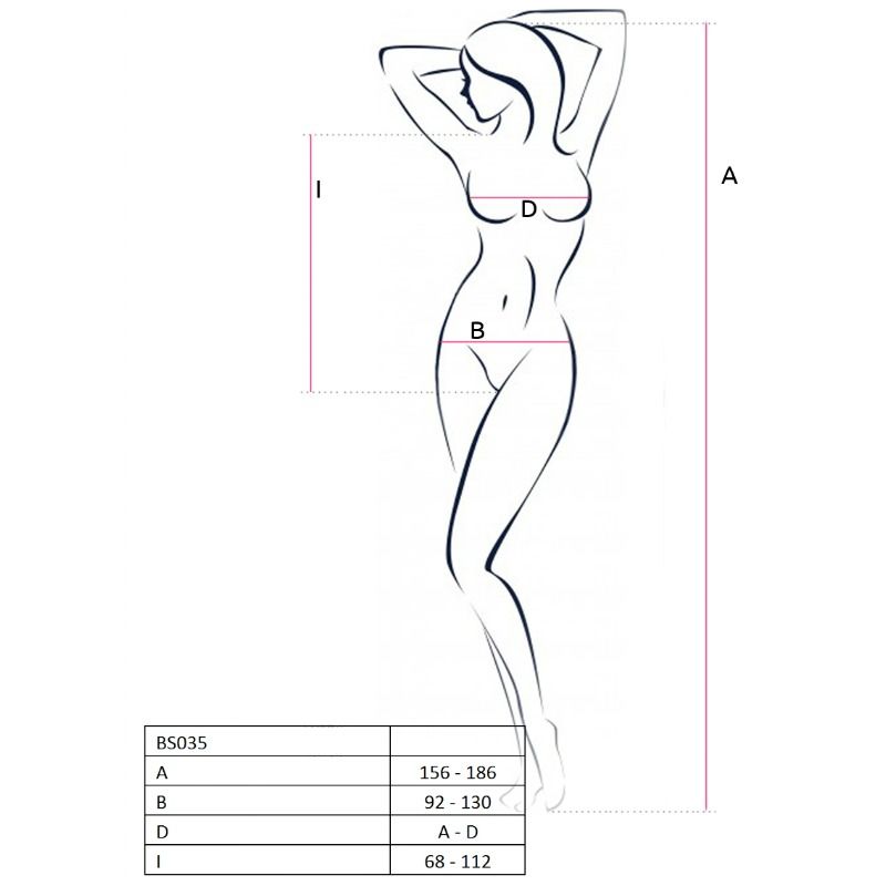 PASSION - WOMAN BS035 WHITE BODYSTOCKING ONE SIZE - Kink&Play