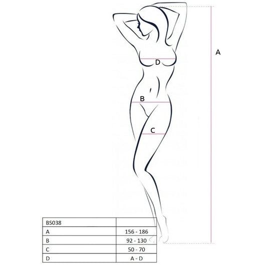 PASSION - WOMAN BS038 VIT BODYSTOCKING ONE SIZE