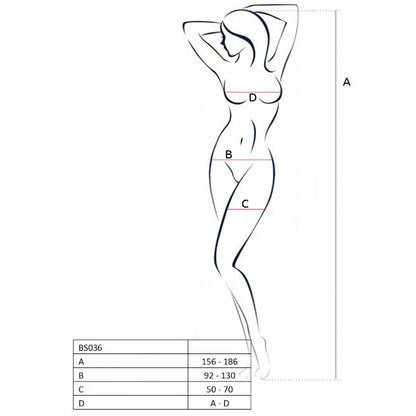 PASSION - WOMAN BS036 WHITE BODYSTOCKING ONE SIZE - Kink&Play
