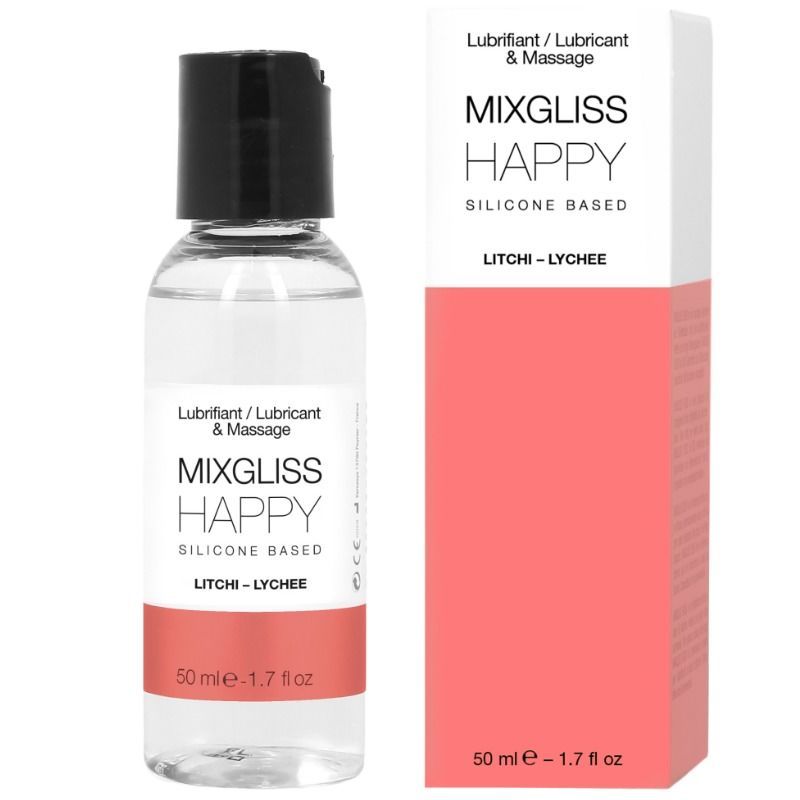 MIXGLISS - HAPPY LITCHI SILICONE LUBRICANT 50 ML - Kink&Play