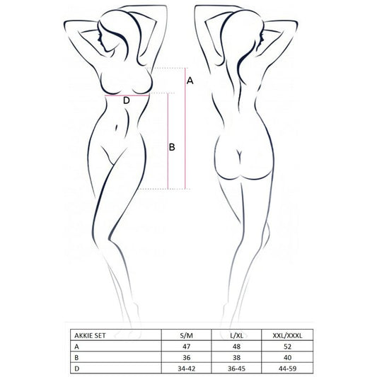 PASSION - KVINNLIG AKKIE SET SJUKSKÖTERSKOSTYM S/M