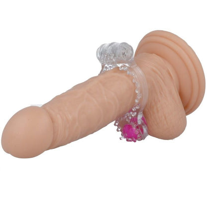 CASUAL LOVE - VIBRERANDE DUBBEL NJUTNING TRANSPARENT RING