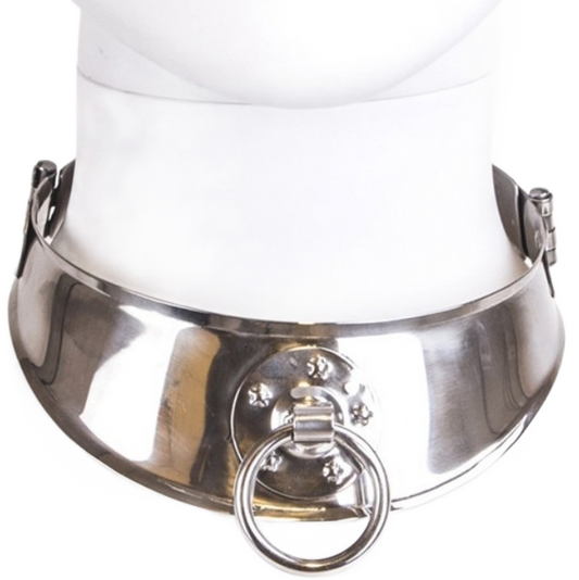 HÅRD METALLHALSBAND MED RING