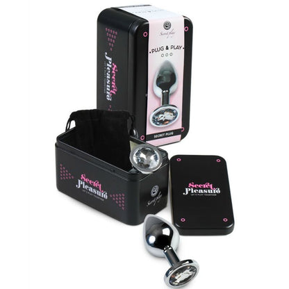 SECRETPLAY - PLUG ANAL TRANSPARENT ALUMINUM 8 CM - Kink&Play