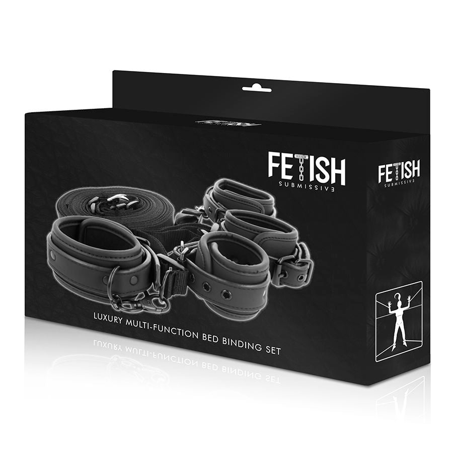 FETISH SUBMISSIVE - SET OF HANDCUFFS AND TIES WITH NOPRENE LINING - Kink&Play