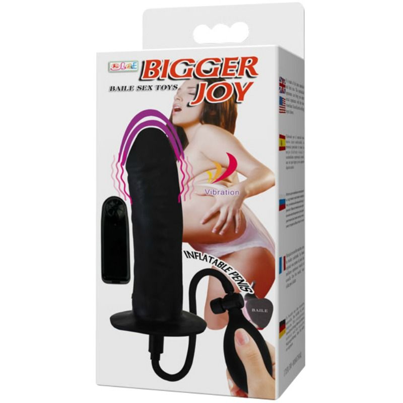 BAILE - BIGGER JOY UPPBLÅSBAR PENIS MED VIBRATION 16 CM