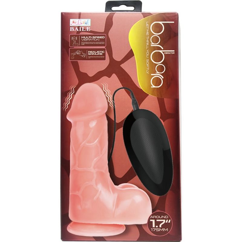 BAILE - NATURLIG BARBARA REALISTISK VIBRATOR 22 CM