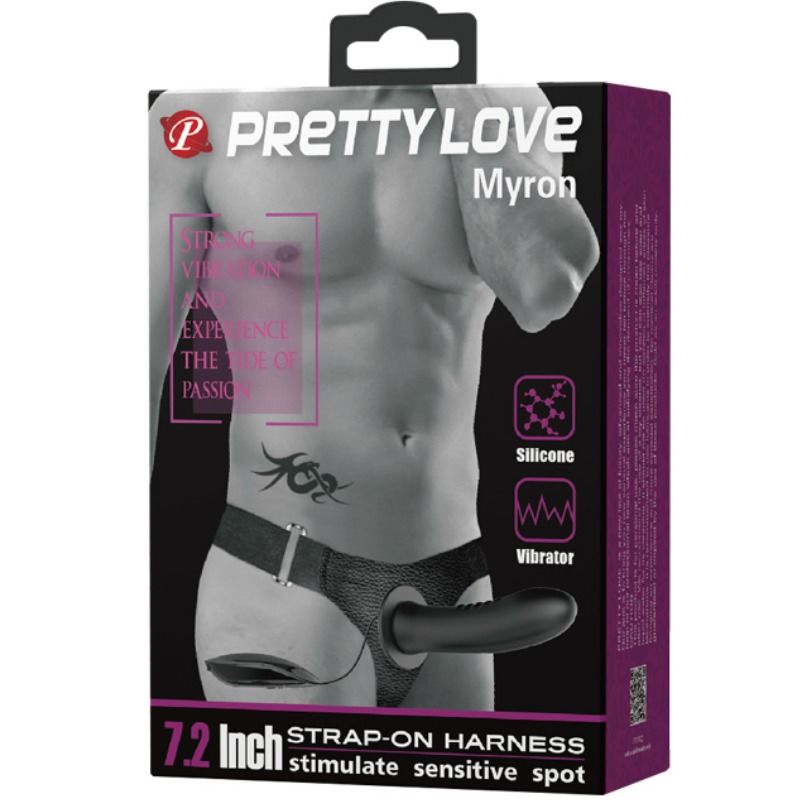 PRETTY LOVE - MYRON REM ENA MED VIBRATION OCH IHÅLIG DILDO