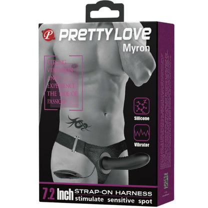 PRETTY LOVE - MYRON REM ENA MED VIBRATION OCH IHÅLIG DILDO