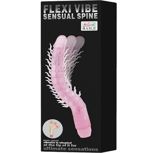 BAILE - FLEXI VIBE SENSUAL SPINE BÖJBAR VIBRERANDE DILDO LILA 23,5 CM
