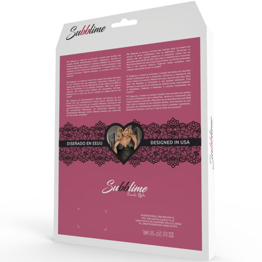 SUBBLIME - QUEEN PLUS VIT BABYDOLL MED FRANSAR