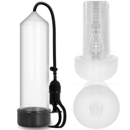 PUMPBEROENDE - RX5 TRANSPARENT MED MASURBATTOR