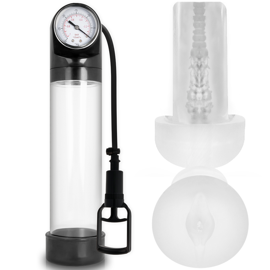 PUMPBEROENDE - RX9 TRANSPARENT MED MASURBATTOR