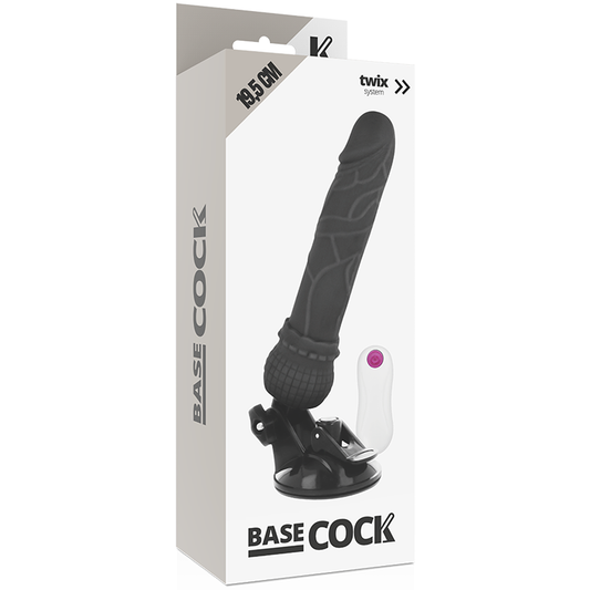BASECOCK - REALISTISK VIBRATOR FJÄRRKONTROLL NUDE 19,5 CM -O- 4 CM