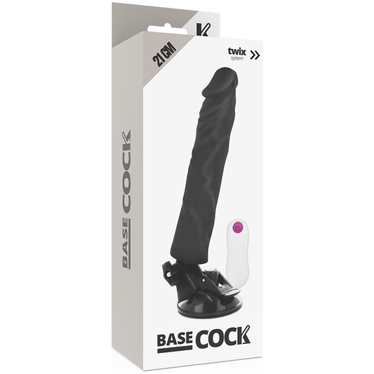 BASECOCK- REALISTISK VIBRATOR FJÄRRKONTROLL NUDE 21 CM -O- 4 CM