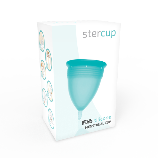 STERCUP - FDA SILIKON MENSKOPP AQUAMARINE - STORLEK S