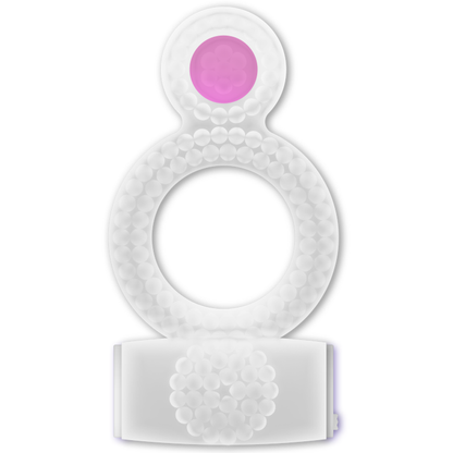 CASUAL LOVE - VIBRERANDE DUBBEL NJUTNING TRANSPARENT RING