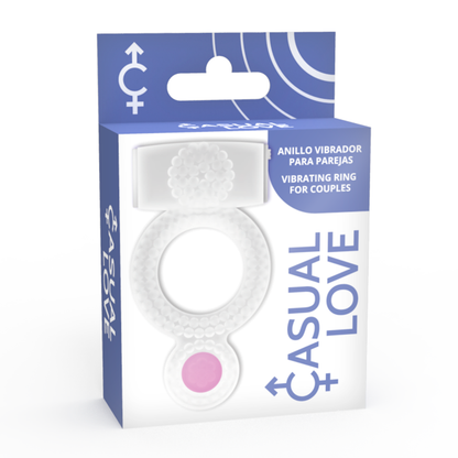 CASUAL LOVE - VIBRERANDE DUBBEL NJUTNING TRANSPARENT RING