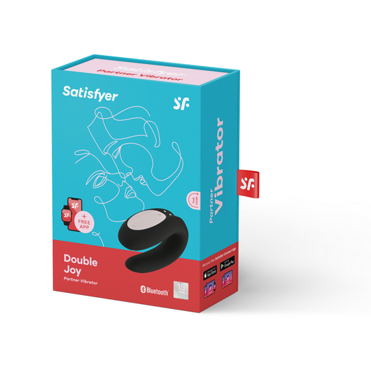 SATISFYER - DUBBEL JOY-CON-APP SVART
