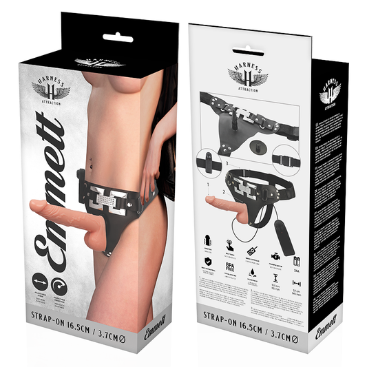 HARNESS ATTRACTION - RNES EMMETT REALISTISK VIBRATOR 16,5 CM -O- 3,7 CM