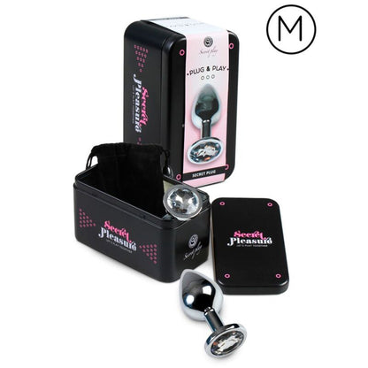 SECRETPLAY - PLUG ANAL TRANSPARENT ALUMINUM 7CM - Kink&Play