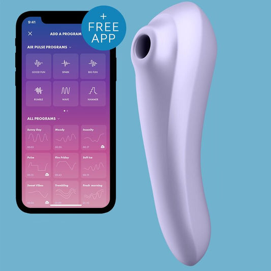 SATISFYER - DUBBEL NÖJELSE LUFTPULSVIBRATOR LILA