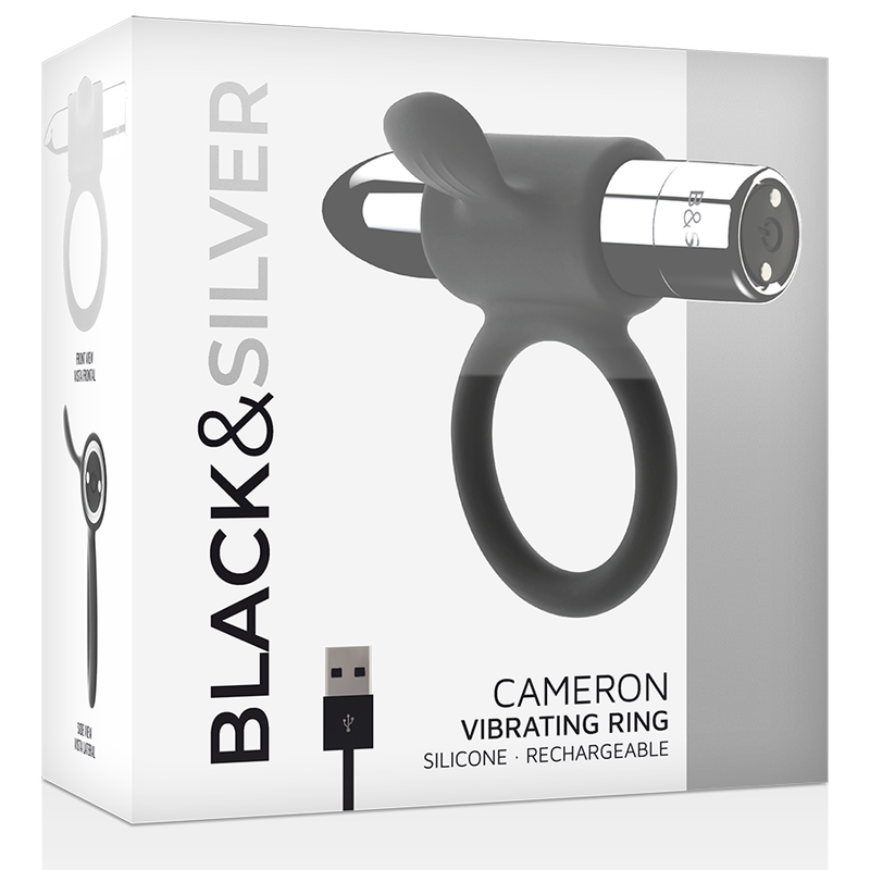BLACK&SILVER - CAMERON UPPLADDNINGSBAR RING SILVER