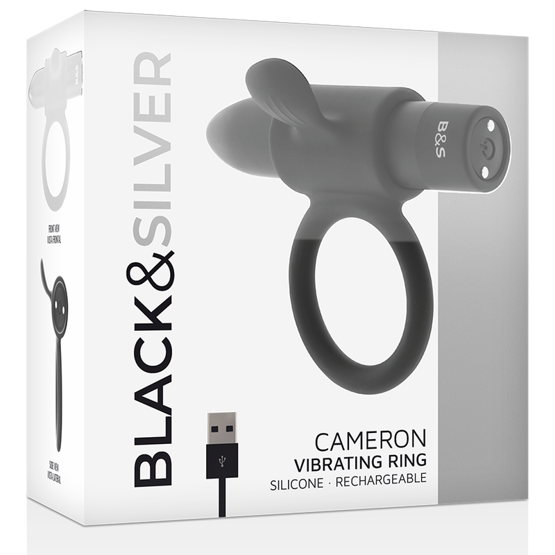 SVART&SILVER - CAMERON SVART UPPLADDNINGSBAR RING