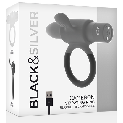 SVART&SILVER - CAMERON SVART UPPLADDNINGSBAR RING