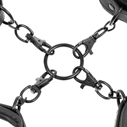 FETISH SUBMISSIVE - SET OF HAND AND ANKLE HANDCUFFS WITH NOPRENE LINING - Kink&Play
