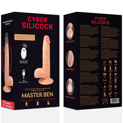 CYBER SILICOCK - REMOTE CONTROL REALISTIC MASTER BEN 23.88 CM -O- 4.3 CM - Kink&Play