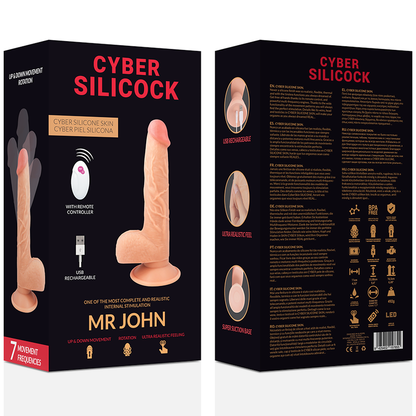 CYBER SILICOCK - REMOTE CONTROL REALISTIC MR JOHN 23.88 CM -O- 4.3 CM - Kink&Play